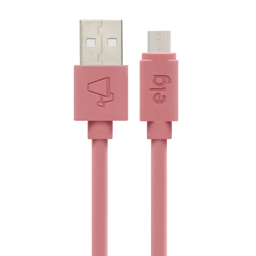 Cabo Micro USB, Sincronização e Recarga 12W 2.4A, Alta Performance, 1,5 metro, Rosa, M515PKMAX, ELG em Oferta na Shopee
