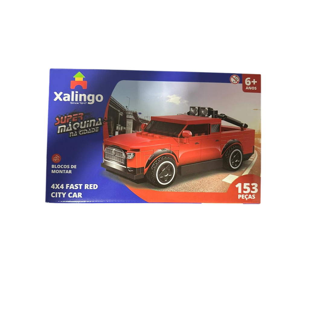 Xalingo Bloco Super Maquina Cidade 153 Peçs 4x4 Fast Red Car