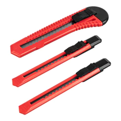 JOGO DE ESTILETE, LAMINAS RETRATEIS, 9-9-18MM, 3PCS // MTX