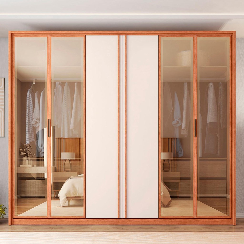 Guarda Roupa Casal 6 Portas Reflecta 4 Gavetas Caemmun em Oferta na Shopee