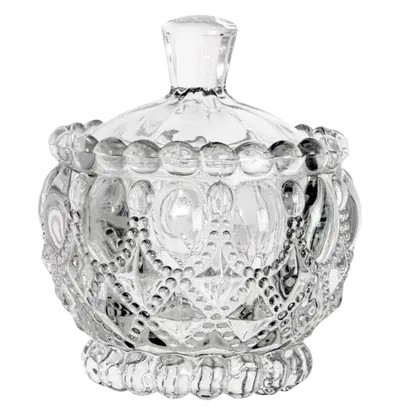 Bomboniere Potiche de Cristal Transparente Diamantada em Oferta na Shopee