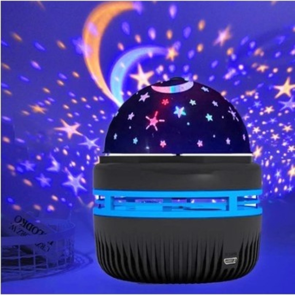 Luminaria Giratoria Estrelada Projetor Ceu Com Estrelas Brilhante Colorido Com Cabo Usb