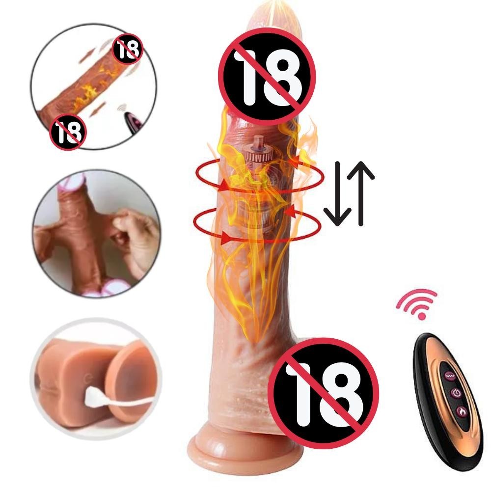 Penis VAI e VEM Vibração Esquenta Cyberskin imita a pele Realístico