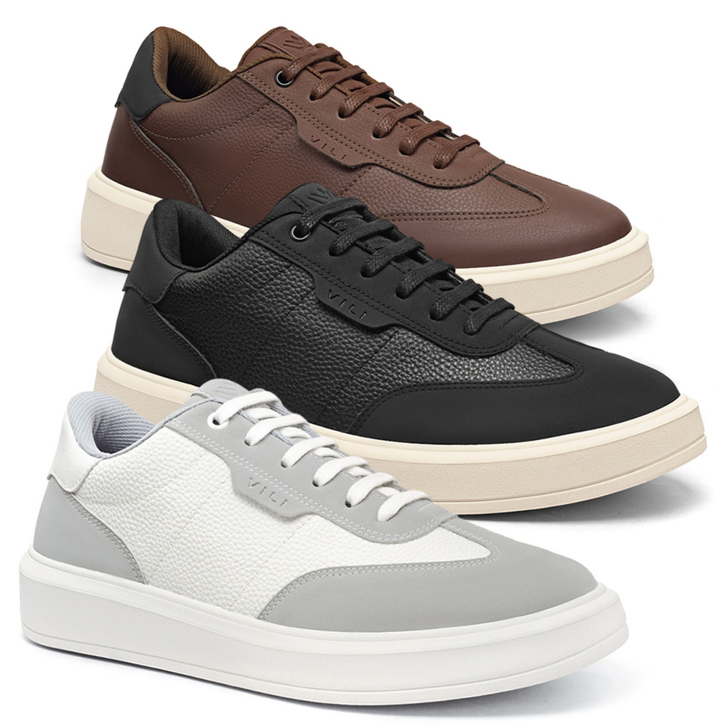 Kit 3 Tênis Masculino Vili Urban Sportstyle Sapatenis Casual em Oferta na Shopee