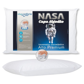 Travesseiro Nasa Alto Viva Conforto Viscoelástico Capa 100% Algodão Altura 16cm Antialérgico em Oferta na Shopee