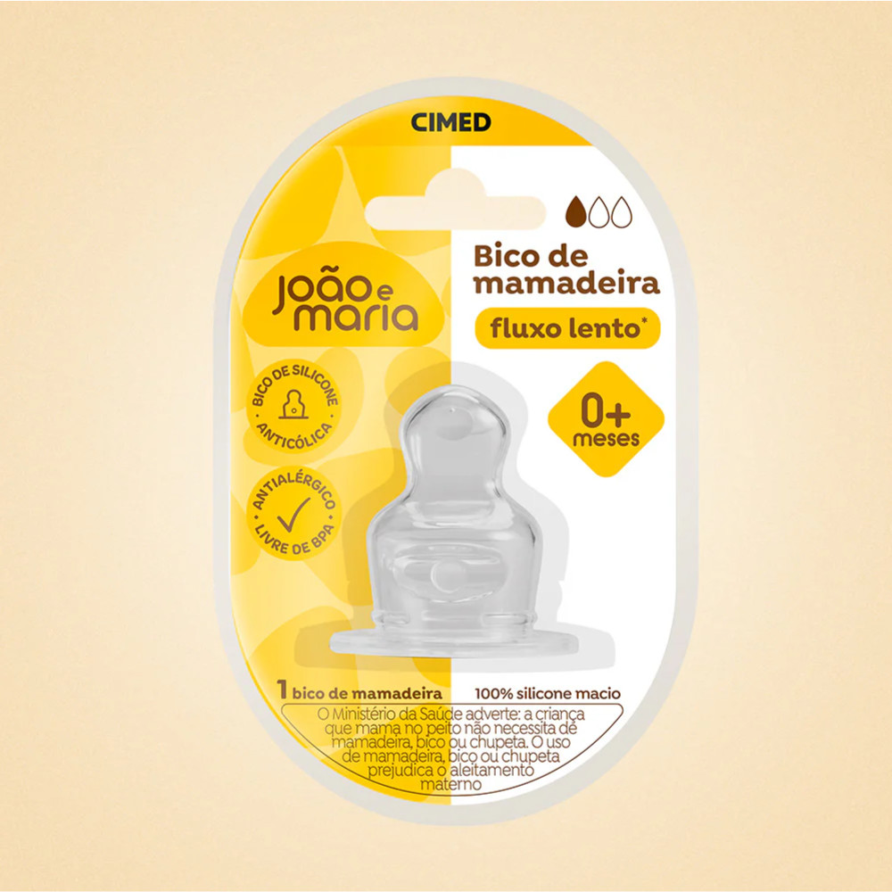 BICO DE MAMADEIRA JOAO E MARIA ORTO FLUXO LENTO 0+ - CIMED