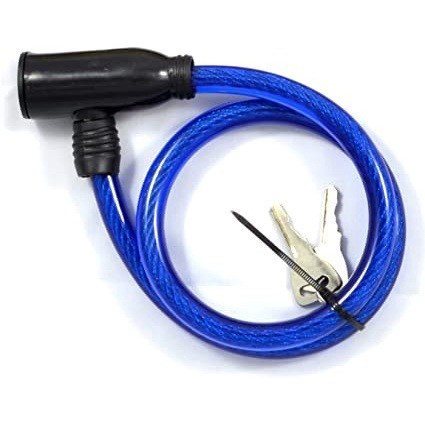 Cadeado Para Bicicleta e Moto Com Cabo De Aço 64 Cm