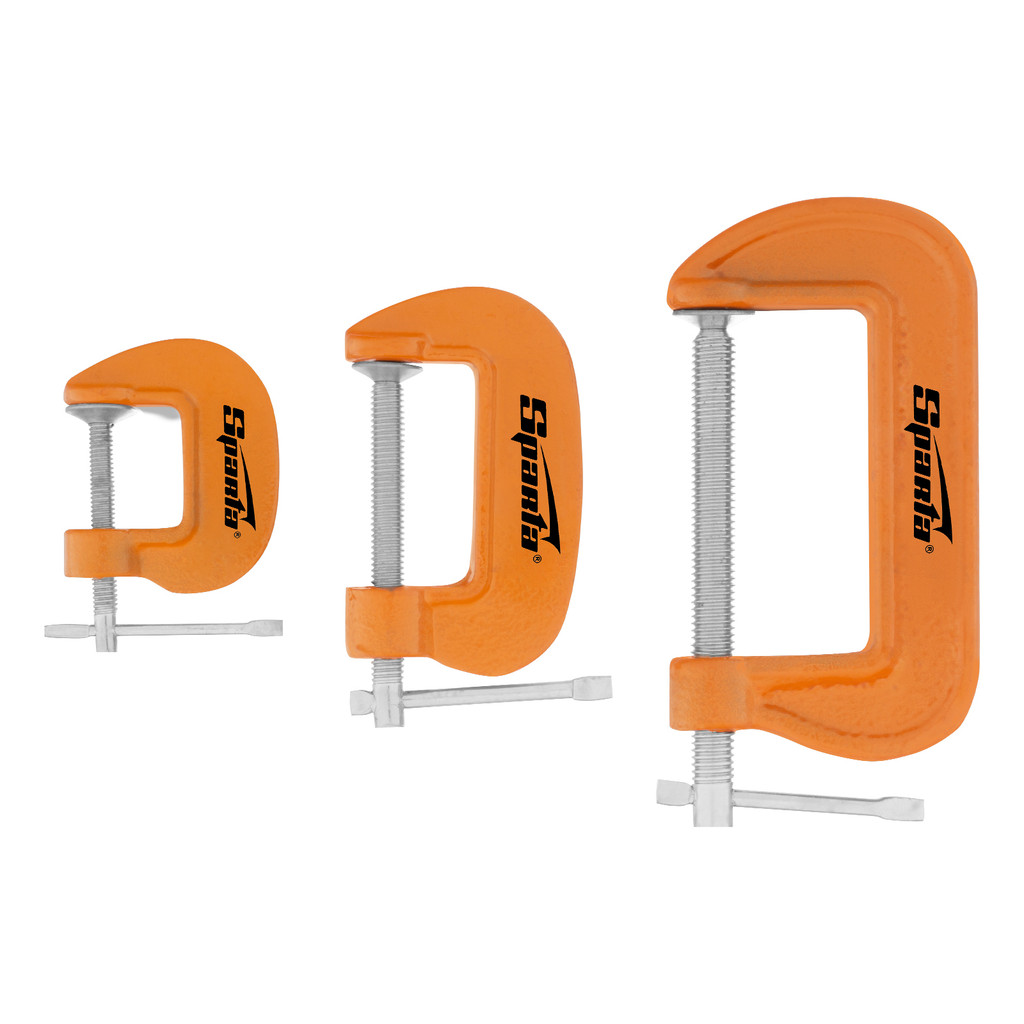 JOGO DE GRAMPO TIPO C, 25-50-75MM, 3PCS // SPARTA em Oferta na Shopee