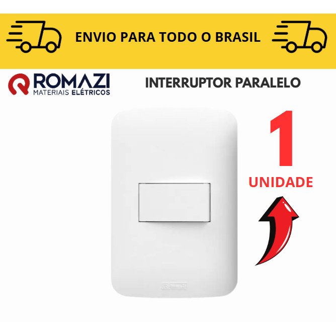 Interruptor Paralelo 10A canoa romazi e Interruptores linha canoa romazi / 20A / Paralelo / Tomada