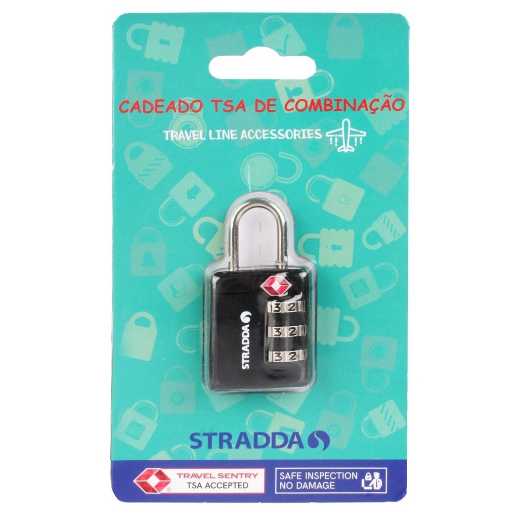 Cadeado TSA com Segredo Stradda