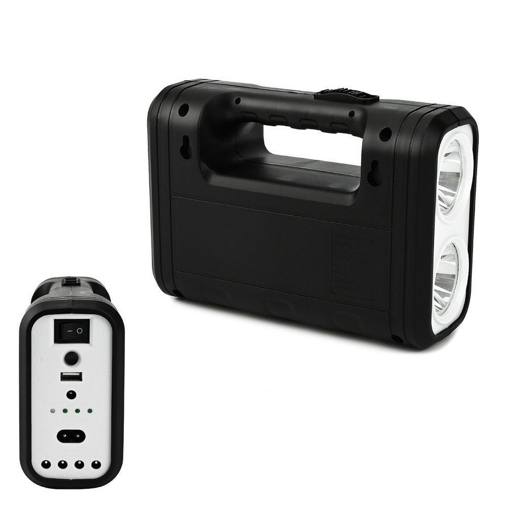 Kit Lanterna Placa Solar Carregador Portatil Energia Emergência Painel Lampadas Acampamento Camping em Oferta na Shopee