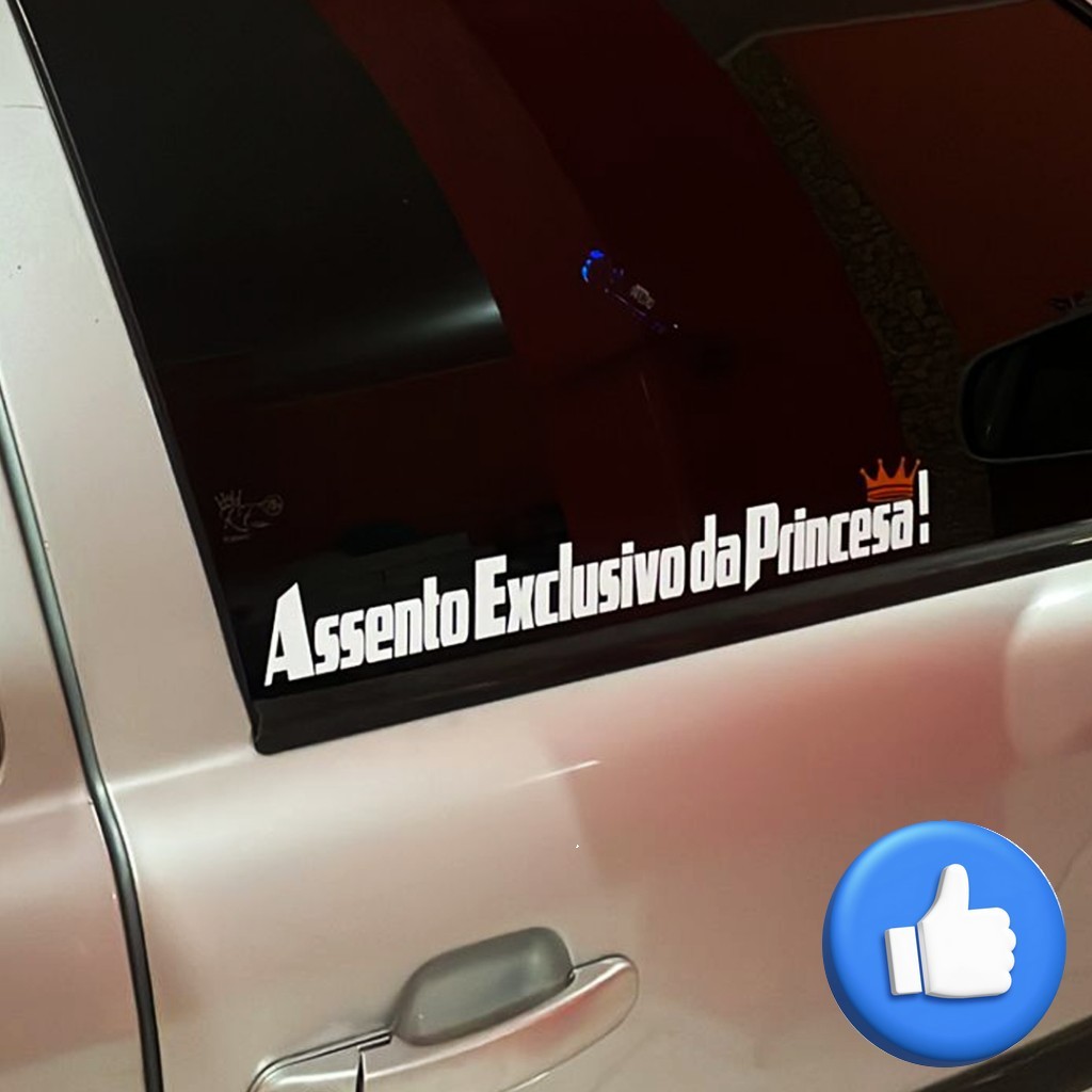 Adesivo Assento Exclusivo da Princesa para Carro Recorte Eletrônico em Oferta na Shopee