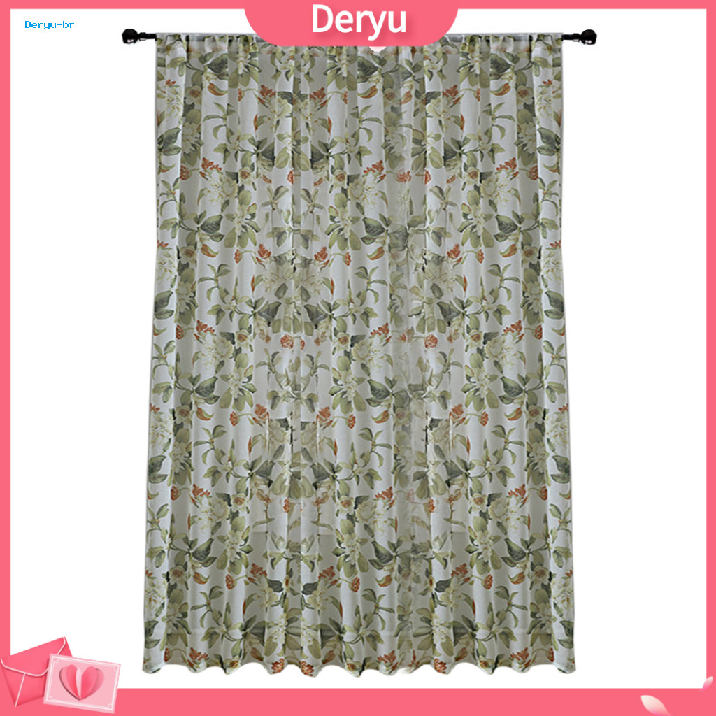 Free Installation Curtain Cotton Linen Window for Bay Light Blocking Privacy Easy Hole-free Durable Printed Drapes for H
