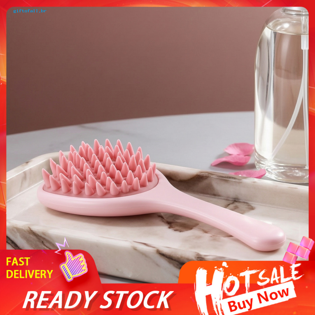 Dandruff Control Hairbrush Scalp Massager Shampoo Brush with Long Handle – Hair Growth Removal Scrubber Exfoliating Sh