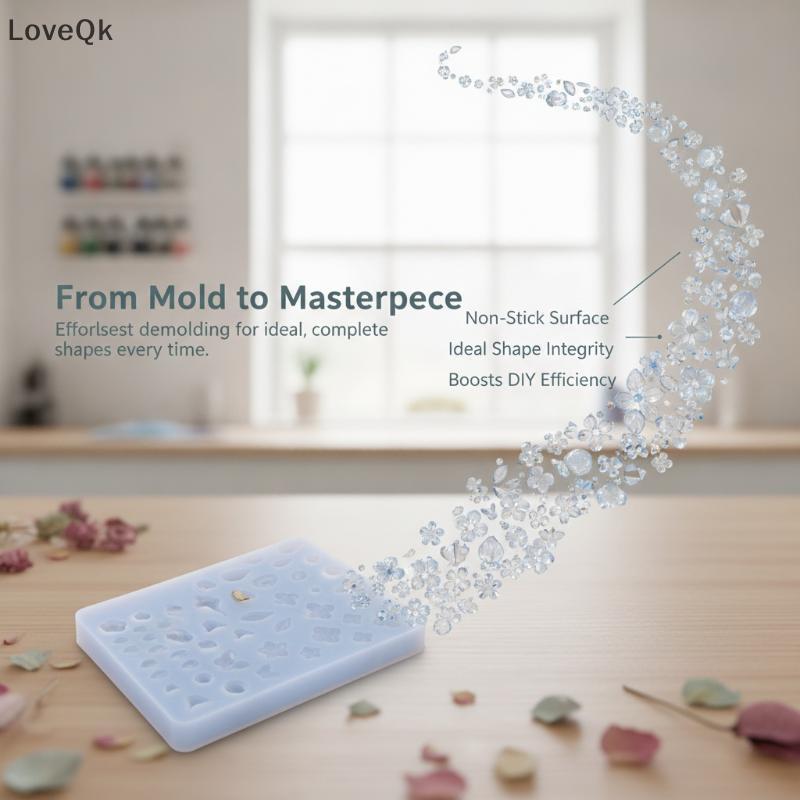 LoveQk 3D Molde De Silicone Para Arte Em Unhas , 1 Peça , Delicado , Flor , Folha , Borboleta , Design Decoração De Arte