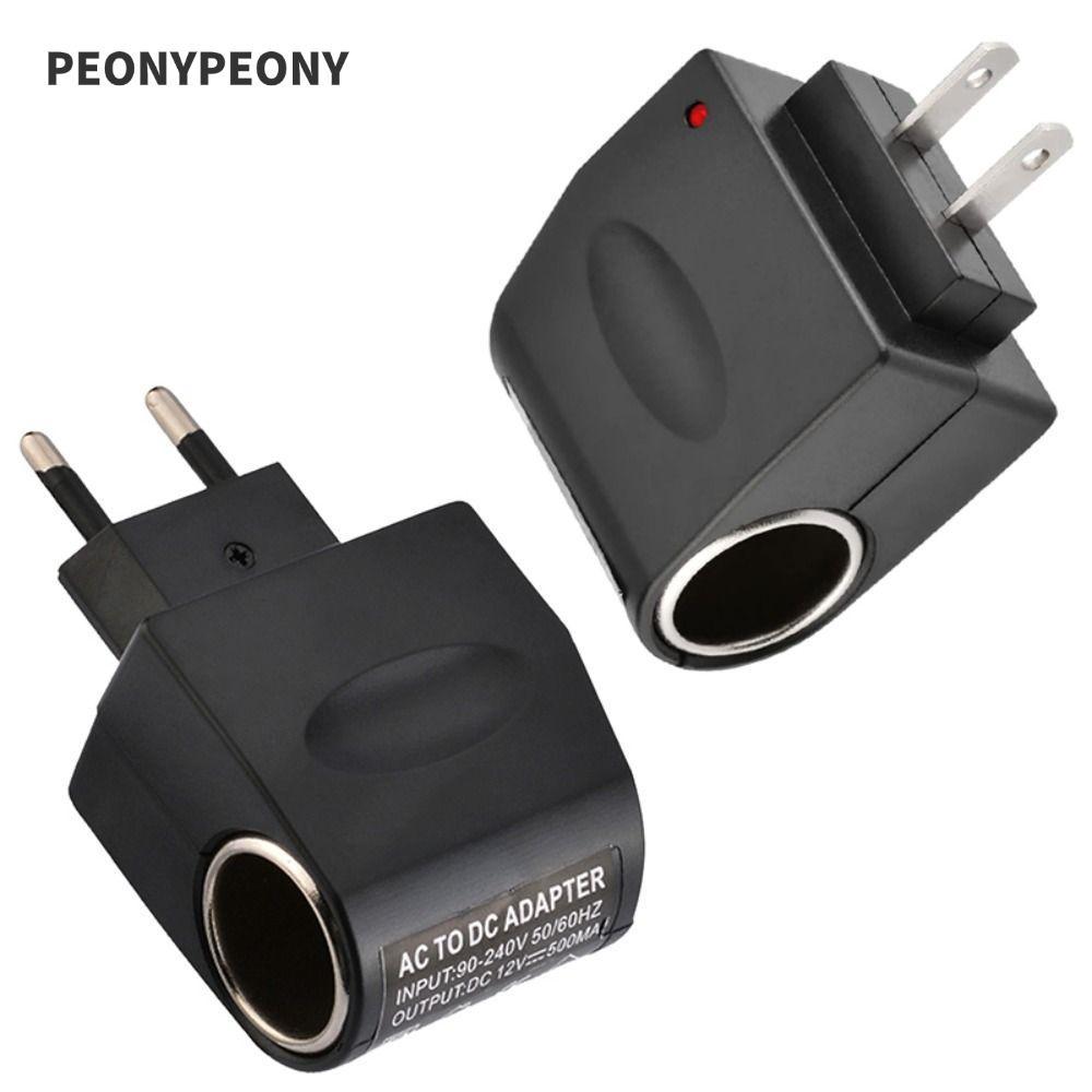 Adaptador De Tomada De Energia Para Carro PEONY , Conversor Universal AC/DC De Plugue Ue/Eua , Inversor Veículo 110V-240
