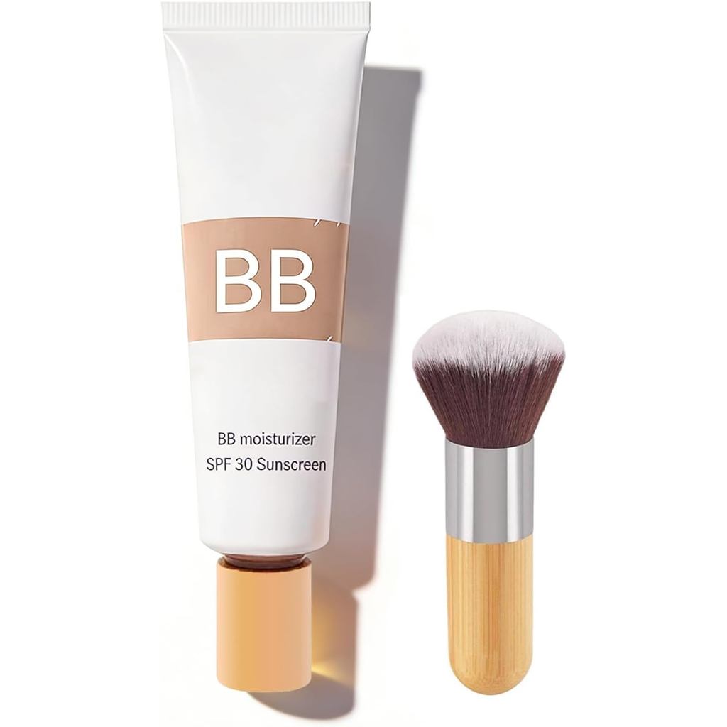 BB Creme Hidratante com Cor FPS 30, Corretivo Facial e Base Hidratante 2 em 1, Suaviza e Uniformiza o Tom da Pele, Creme