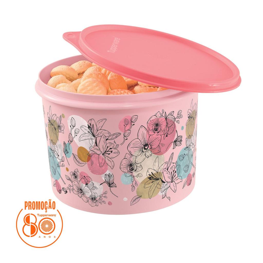 Pote para Armazenar Tupperware Tupper Caixa Orquídeas 2,4L