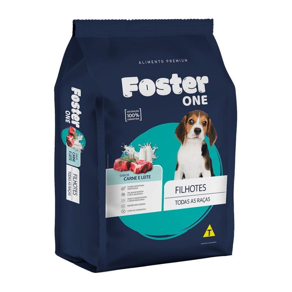 Ração Foster One Carne Leite Filhotes 10,1Kg