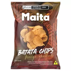 Batata Chips Maitá Lisa Frango Grelhado 45g Embalagem com 20 Unidades
