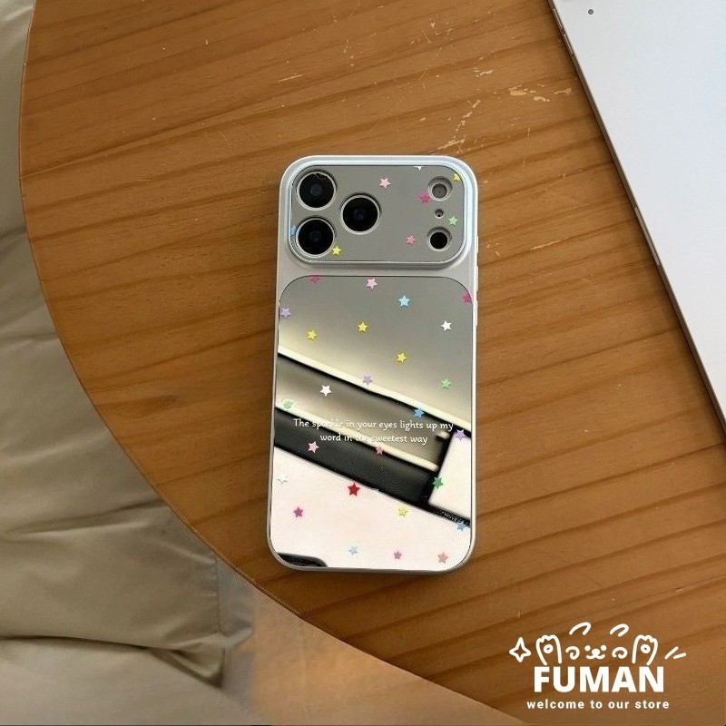 Estilo Coreano Estrelas Prata Espelho Caso De Telefone Para OPPO K14X K13X K12X K10 Reno 8Z 8T 8 Pro Plus 7 SE 7Z 6 5 Li