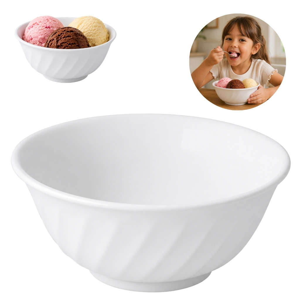 Kit 12 Tigelas Branca Melamina Utilidades Cozinha