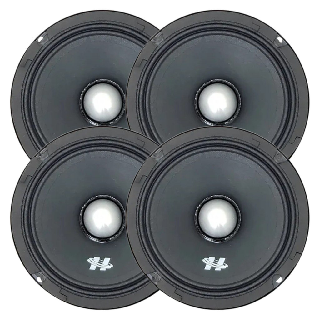 Kit 4 Alto Falante 6 Polegadas Hurricane 1000w Rms MB-600 Mid Bass 8 Ohms Médio Grave 2 Pares