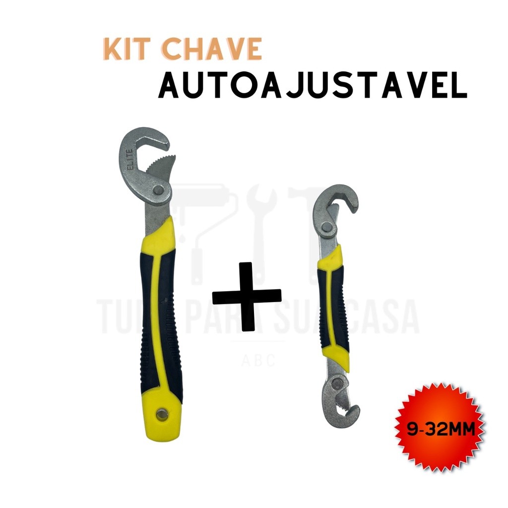 Jogo Kit 2 Chaves De Tubos Boca Mestra Universal 9 A 32mm