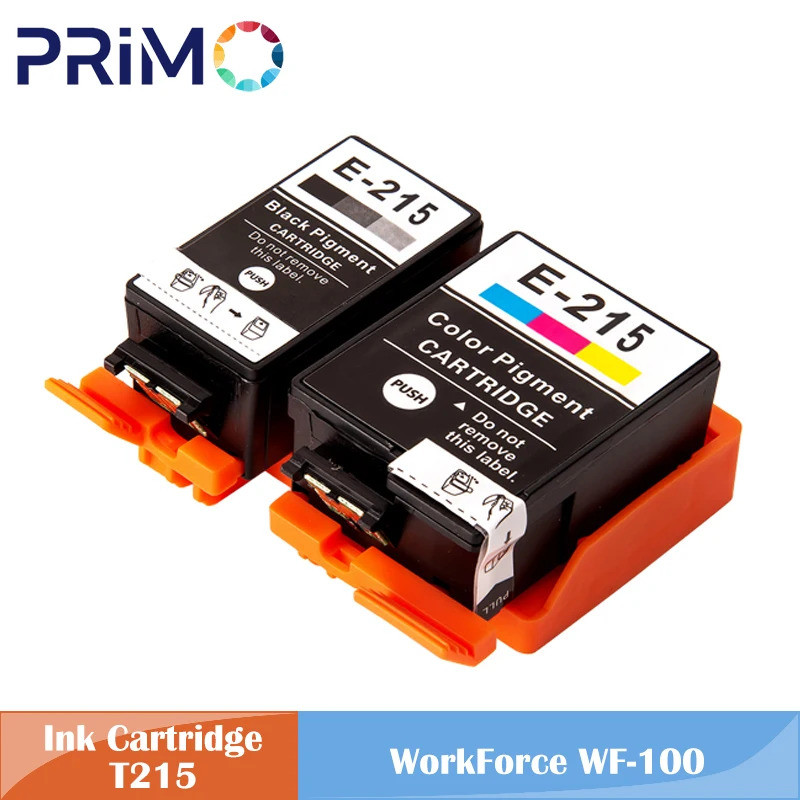 Cartucho de Tinta Pigmentada T215 T-215 215 para Impressora Epson WF-100 WF100 WF-100W WF100W
