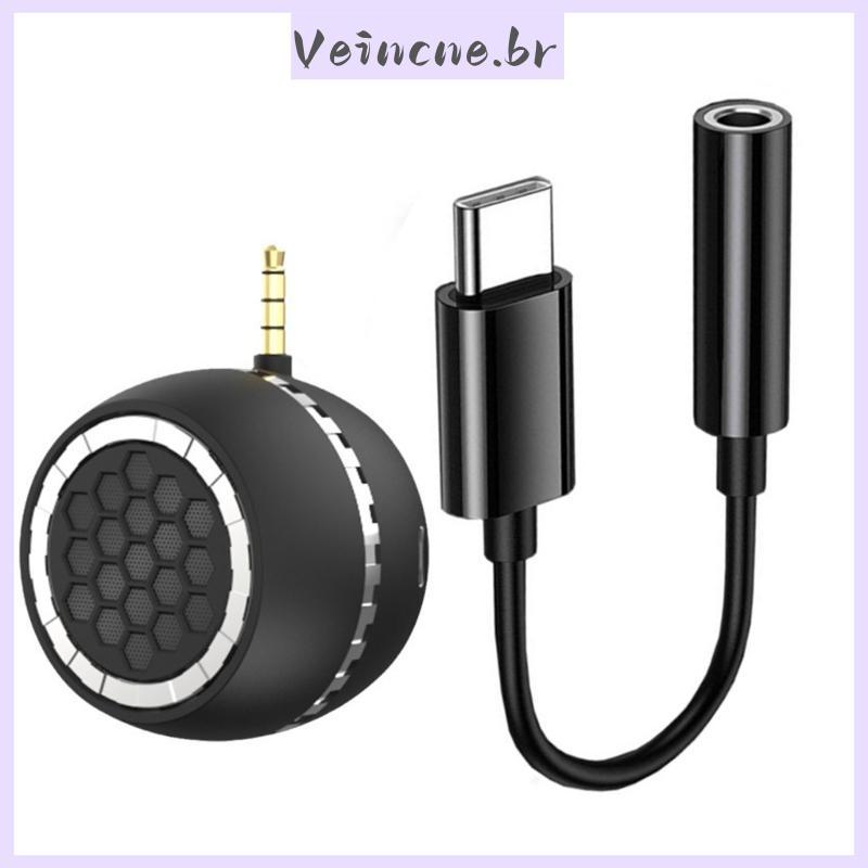 VEI Alto-Falante Portátil Para Telefone Externo Mini Caixa De Som Com Porta De 3 5 Mm