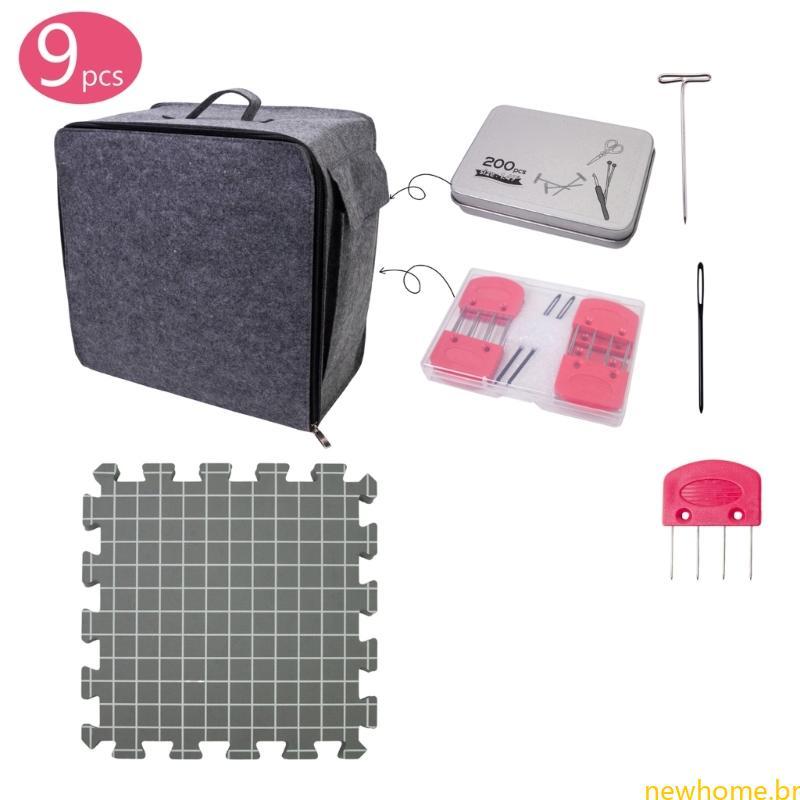 Nova Almofada De Espuma 32x32cm Para Projeto De Tricô Inclui Pente De Bloqueio De Malha Agulha De Pino T