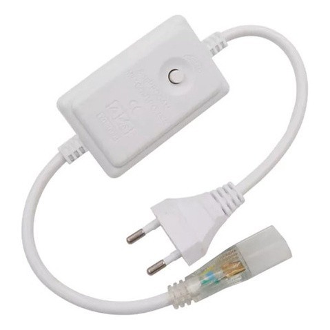 Controlador Fonte Bivolt P/ Mangueira Led RGB 4 Pinos Plugue Tomada 2 Pinos Conector Macho Fêmea