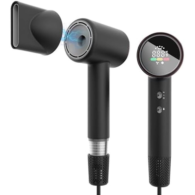 Secador De Cabelo Iônico Leve Profissional De Alta Velocidade 1500 W Com Bico-Motor De 110.000 Rpm , De Secagem Rápida D