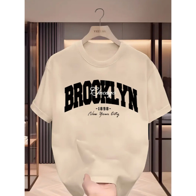 Camiseta Infantil Menino Brooklyn Chicago 1898 Camisa 100% algodão Estampada Elegante