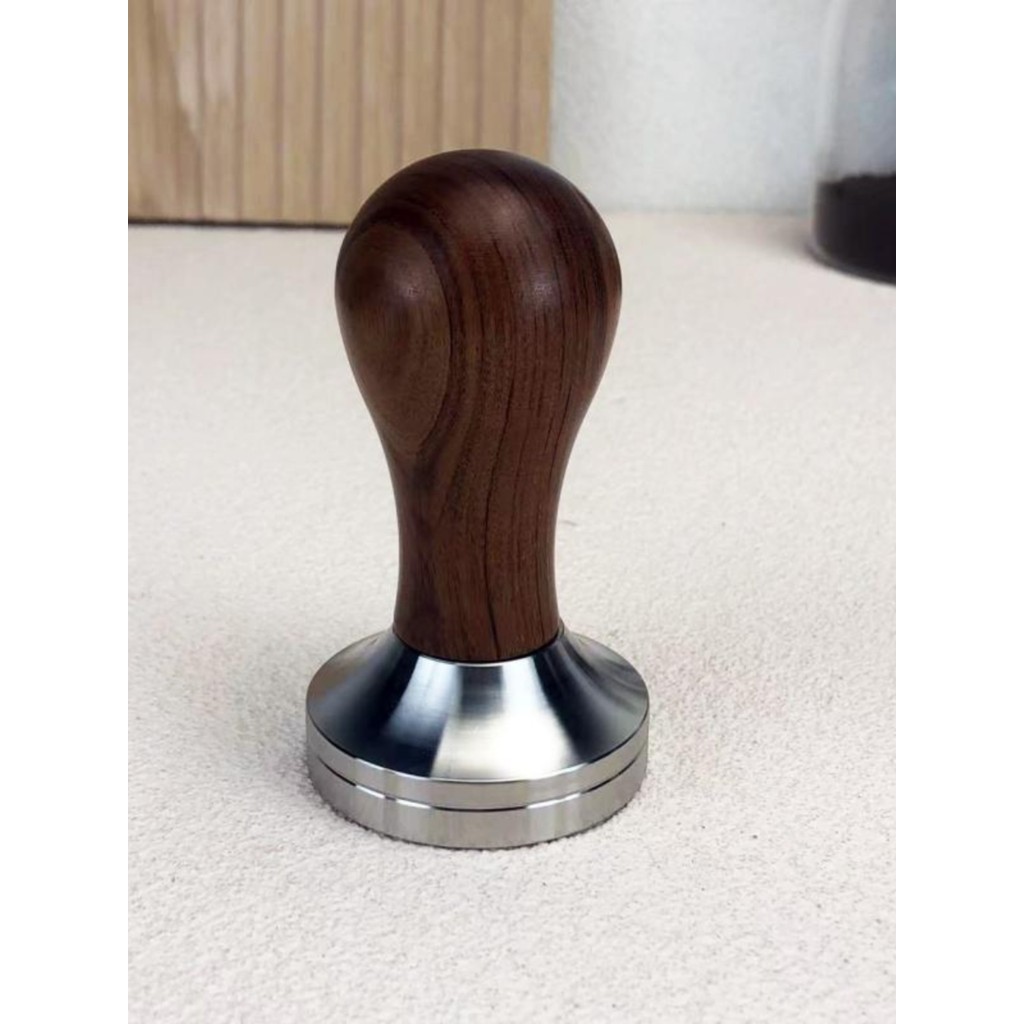 304 aço inoxidável sólido 51/53/58mm alça de madeira imprensa em pó eletrodomésticos café italiano combinando dispensado