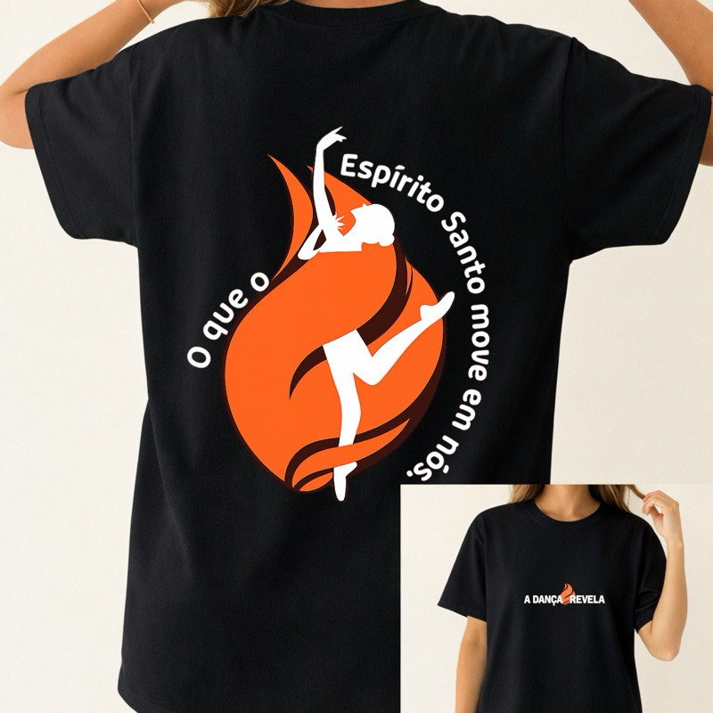 [Camiseta Premium em Algodão Puro]BOW Camiseta Feminina Oversized Dança Ballet Ensaio Estilosa Confortável Espírito