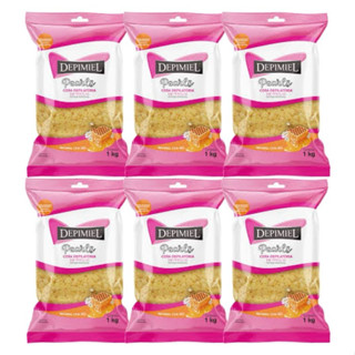 Kit C/ 6 Ceras Quente para Depilação Natural em Pérolas 1Kg Depimiel em Oferta na Shopee