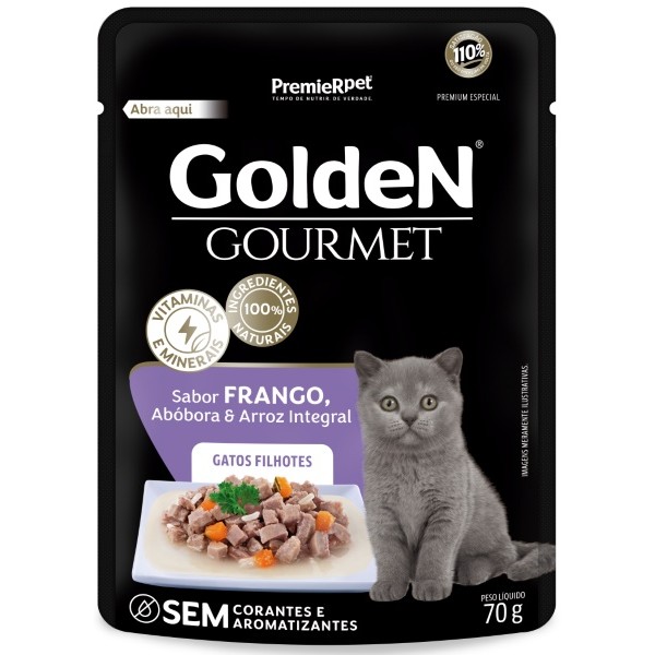 Golden Sache Gatos 70g (Filhotes frango, abobora e arroz integral)