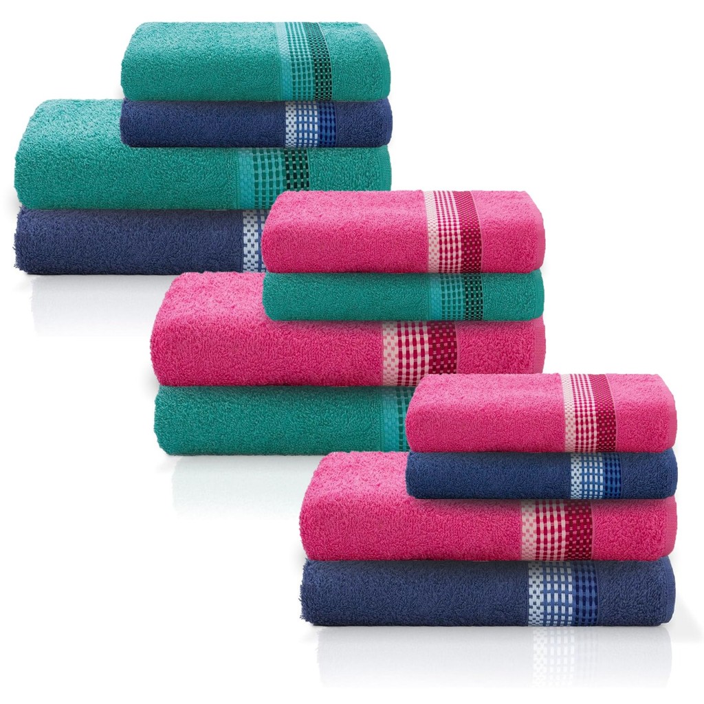 Kit Toalha de Banho 4 Peças 100% Algodão Casal Grossa Grande Absorvente Jogo Banho e Rosto