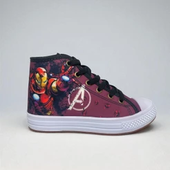 Tenis Infantil Meninos Cano Alto Homem De Ferro Marvel Original