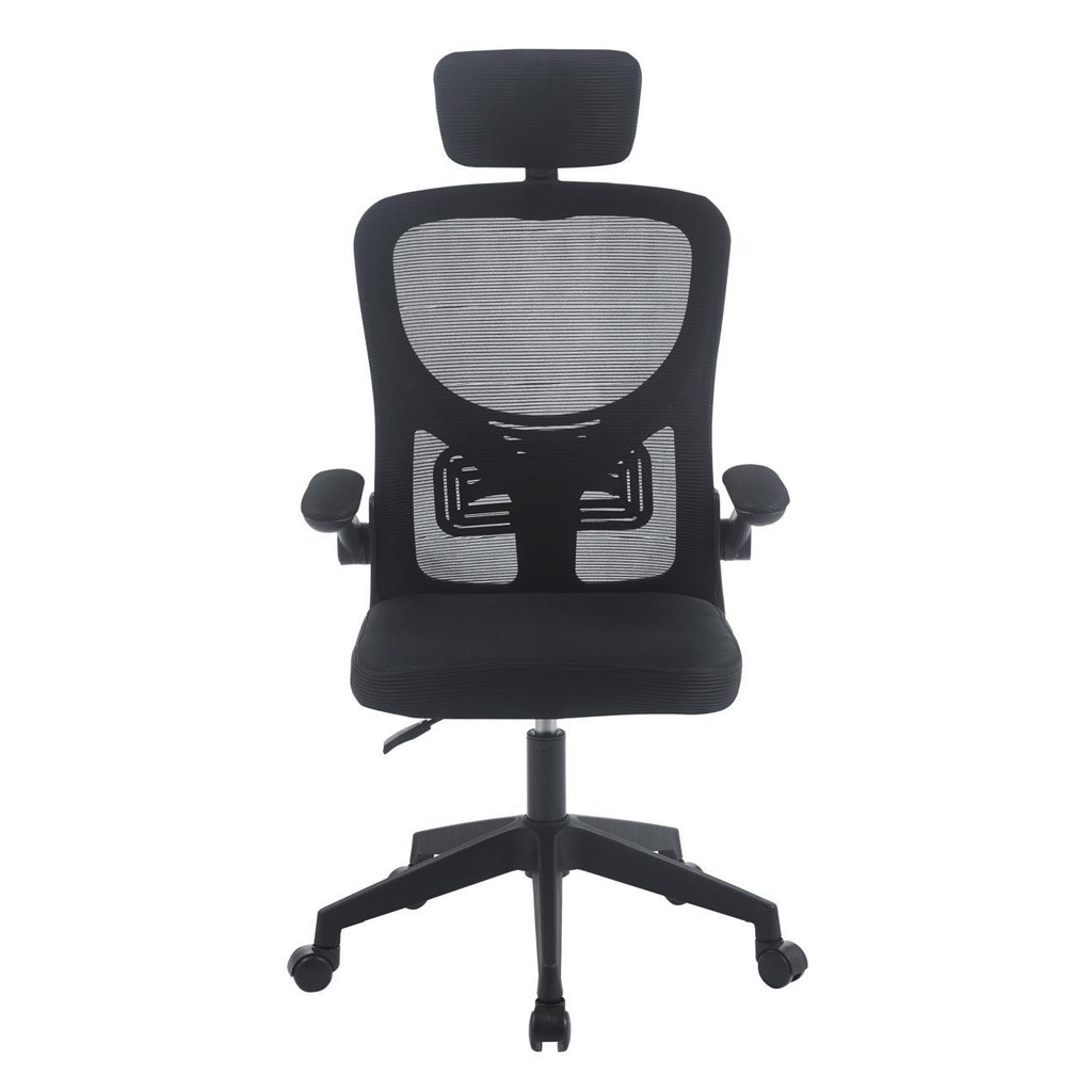 Cadeira de Escritorio Vita giratoria Ergonomica  tela mesh Flink apoio de cabeça preto W-17