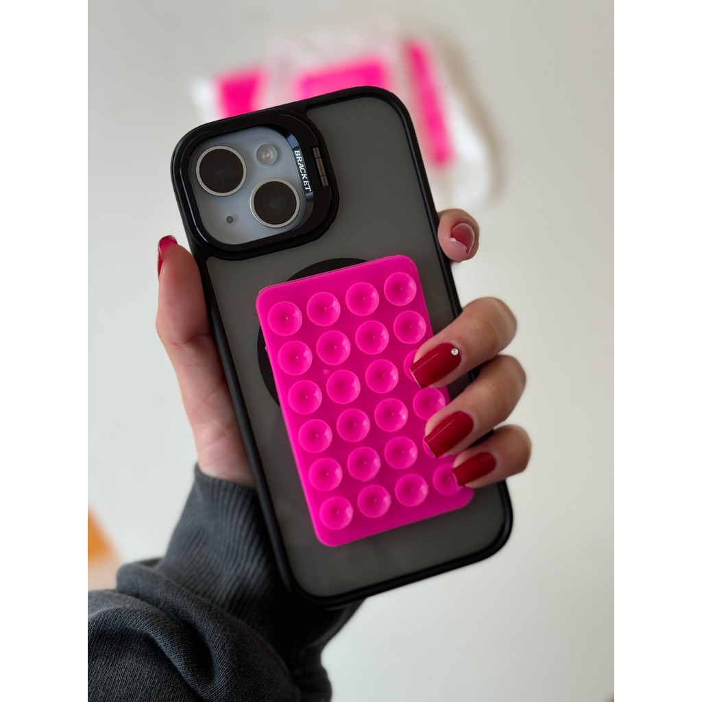 Suporte Ventosa de Celular Dupla Face com Ventosa de Silicone – 6cm x 9cm