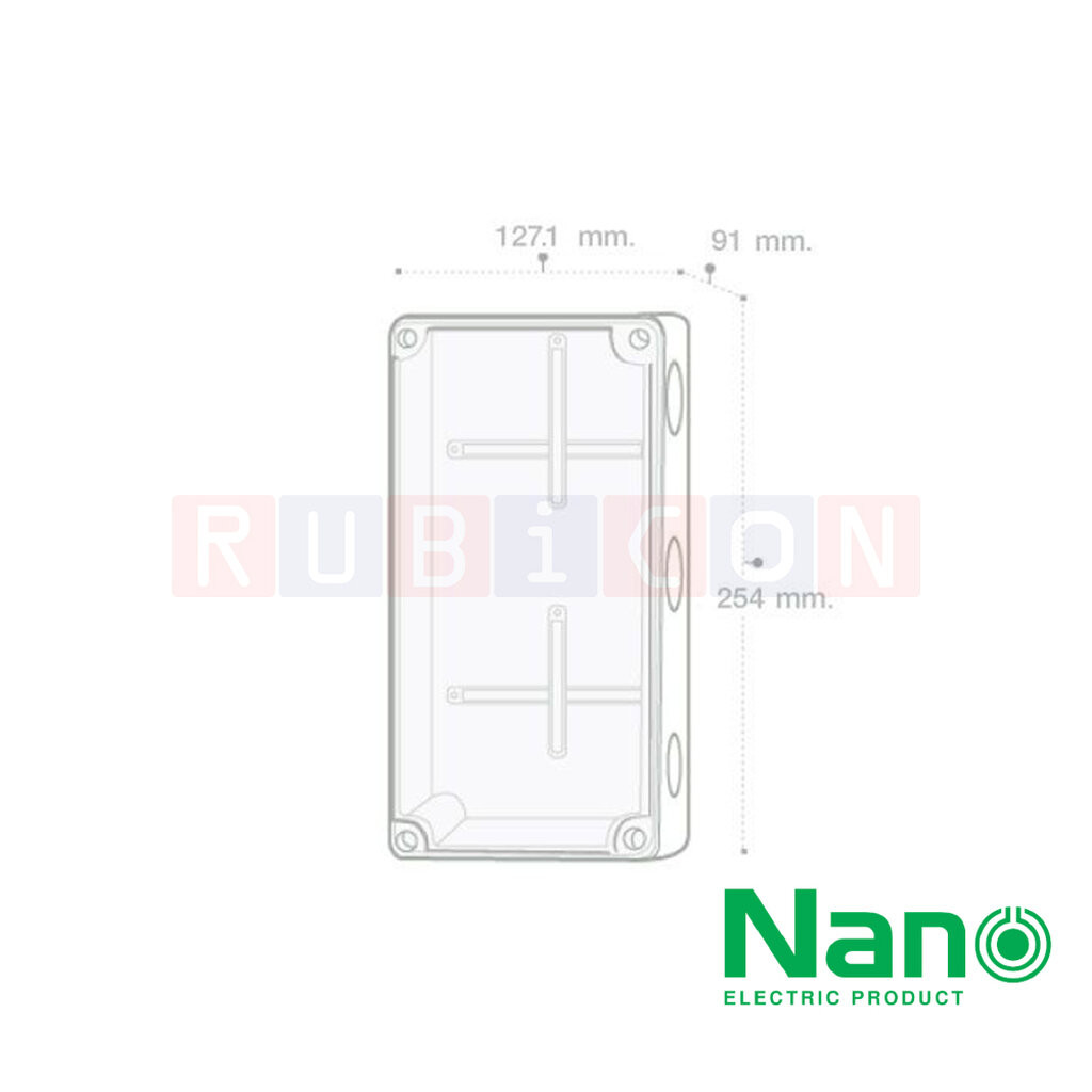รูปสินค้า กล่องพลาสติกกันน้ำ 5x10x3.5" ฝาใส ทนทาน