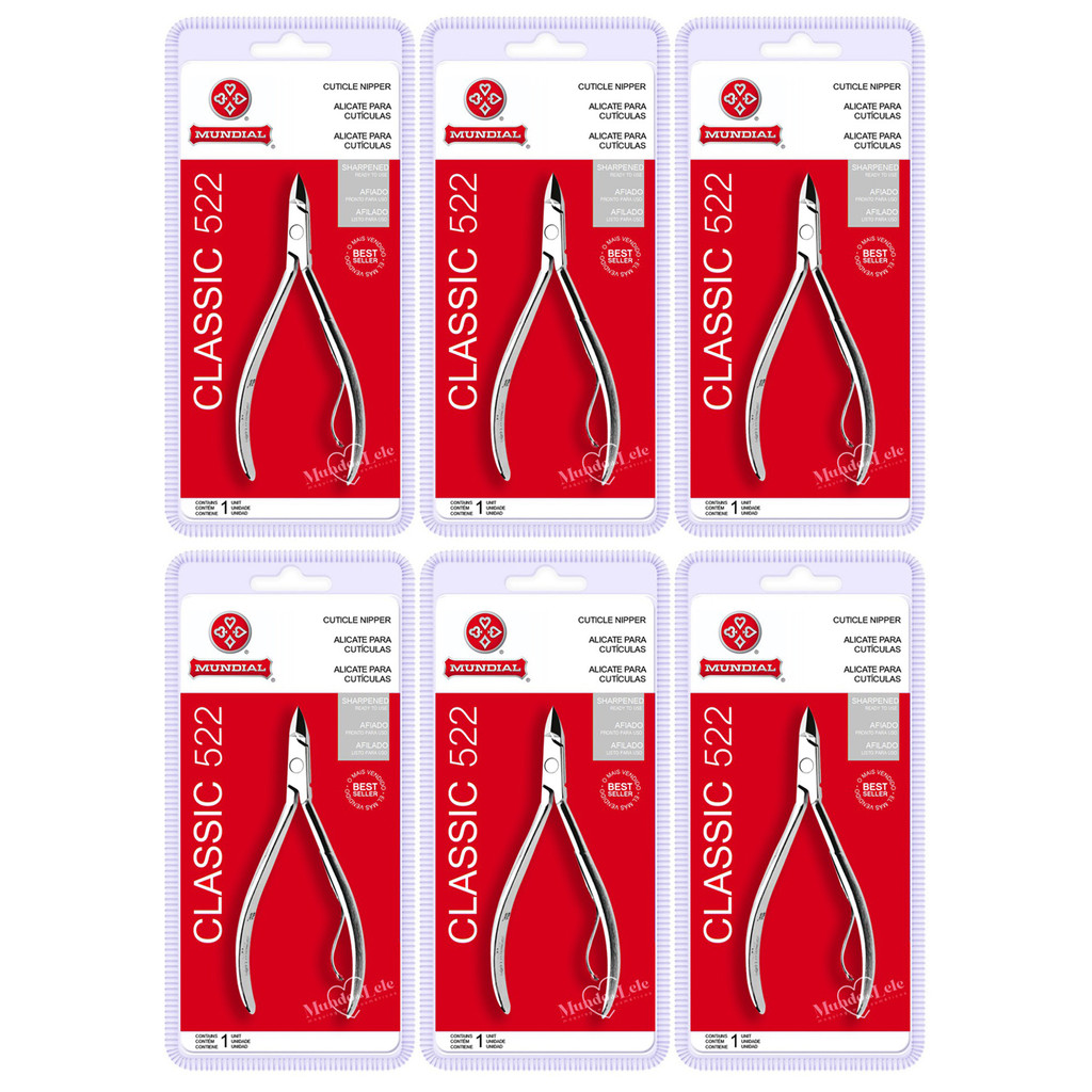 ALICATE DE CUTÍCULA CLASSIC MUNDIAL 522 - KIT C/6 UNIDADES em Oferta na Shopee