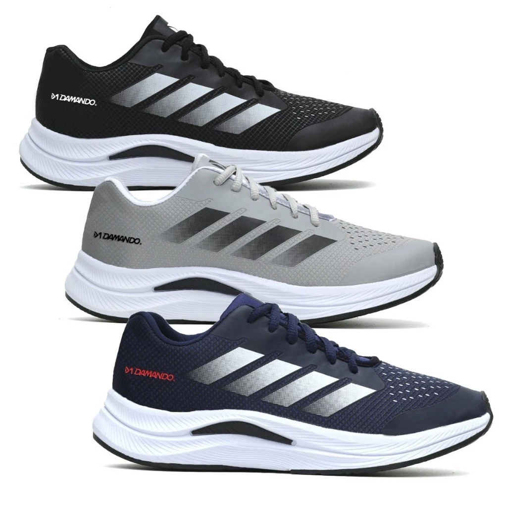 Kit 3 Pares Tênis Masculino Leve Confortável Cross Fit Lazer Corrida Caminhada