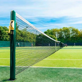 Rede de Tenis Oficial Faixa PVC Fio 4mm Anti-UV + Cabo de Aço12,8m x 1,08m