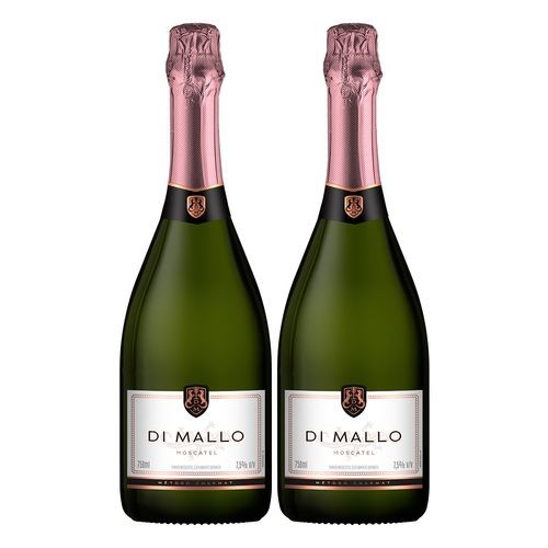 Espumante Nacional Branco Fino Di Mallo Moscatel Suave 750ml Kit 02 unidades em Oferta na Shopee