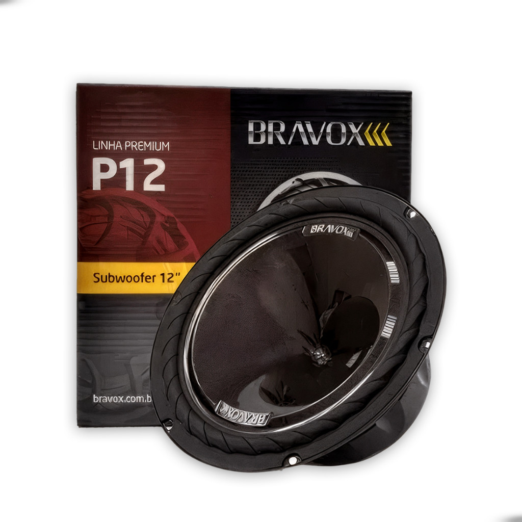 Subwoofer Bravox P12X-S4 12" 220W RMS 4 Ohms 25-1200Hz Premium Cone Polipropileno Graves Profundos c/ Grade em Oferta na Shopee