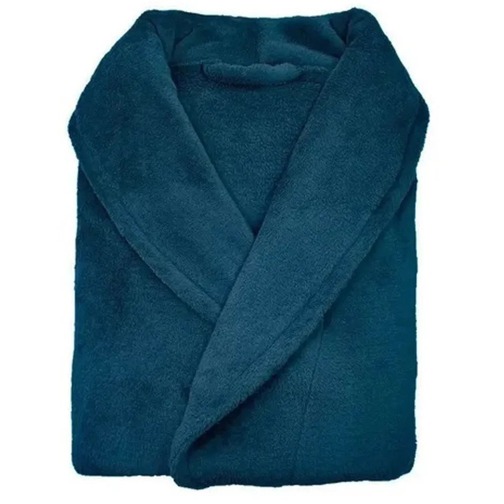 Roupão Microfibra com Bolsos Aveludado Adulto Unissex Soft Toque Macio Corttex Home Design