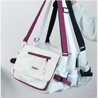 Bolsa Carteiro Vintage Japonesa Versátil de Grande Capacidade para Estudantes, Uso Femini…